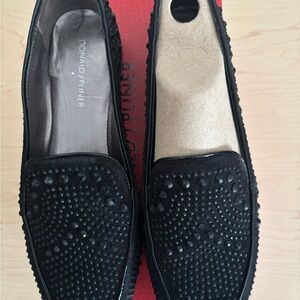 NWT Donald J. Pliner Black Studded Women's Loafers sz 8.5